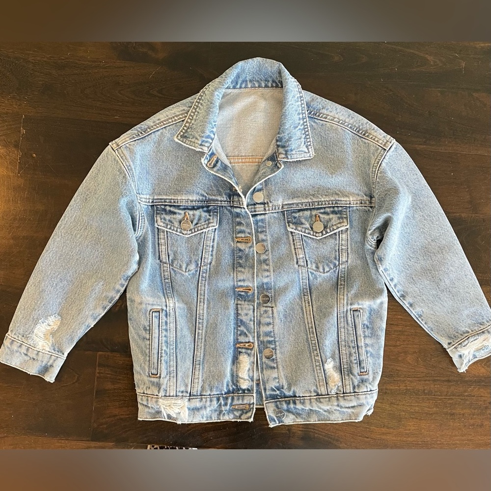Anine Bing girls distressed jean jacket